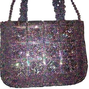 Blue Iris Beaded Purse